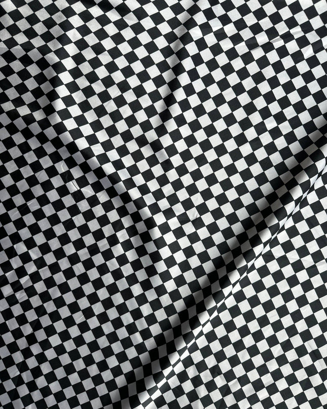 WILD RAG Black and White Check Cowboy Western Neck Scarf Bandanna by Double B Wild Rags