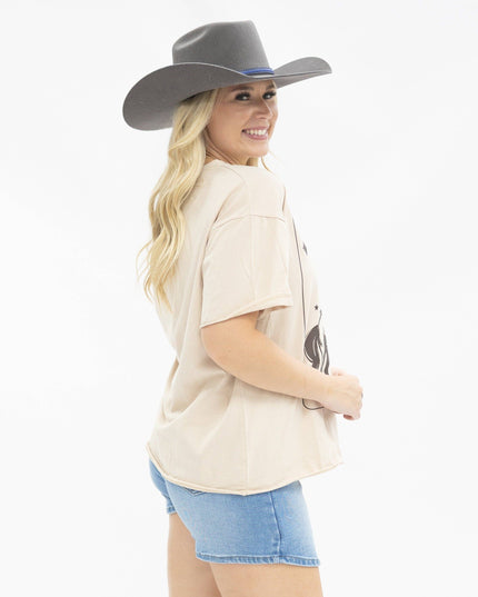 Queen Card on Beige Tee Shirt