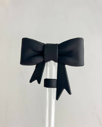 Straw Cover 10MM "Large Black Bow"