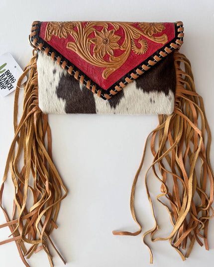 THE CASSIE - TOOLED crossbody Western Tooled Leather Cowhide