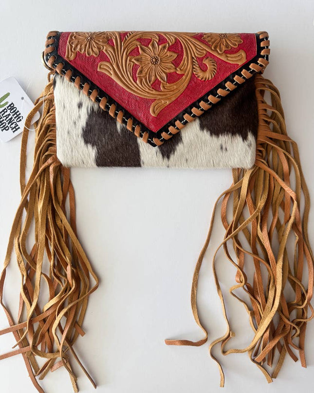 THE CASSIE - TOOLED crossbody Western Tooled Leather Cowhide