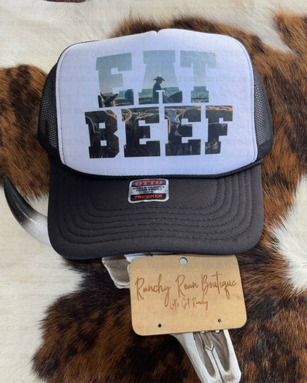 Eat Beef Western Foam Trucker Hat