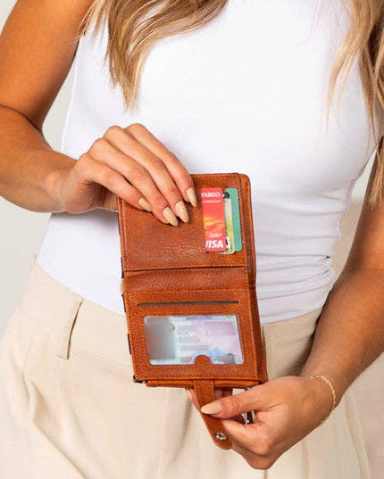 Wilma Mixed Media Fold-Over Wallet