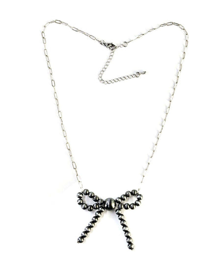 Western Navajo Pearl Ribbon Chain Necklace