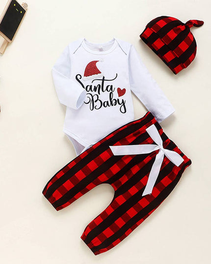 Santa Baby Cotton 3pcs Outfit