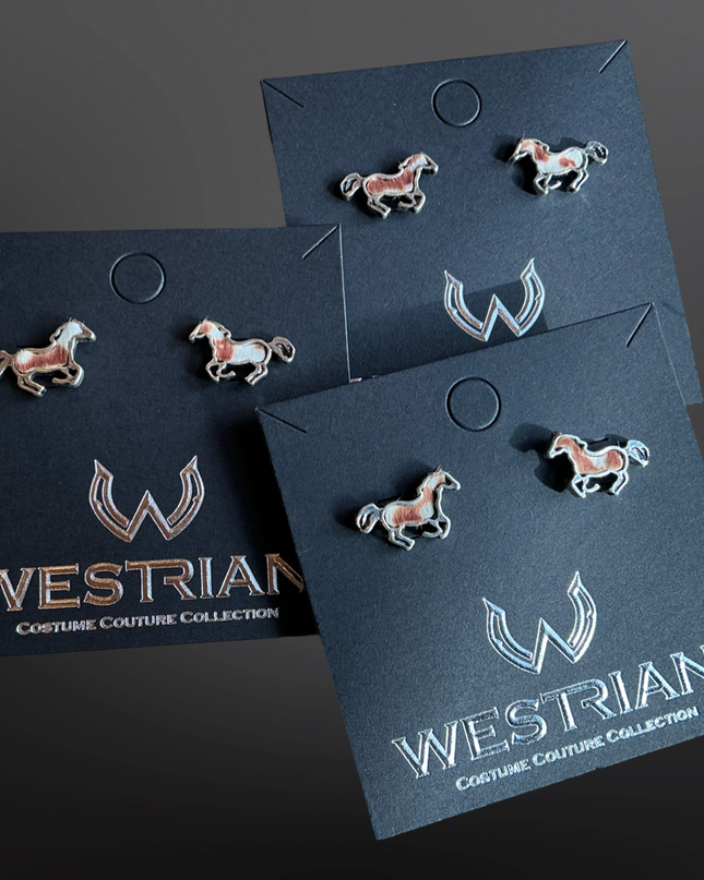 Paint Horse Hair On Stud Earrings