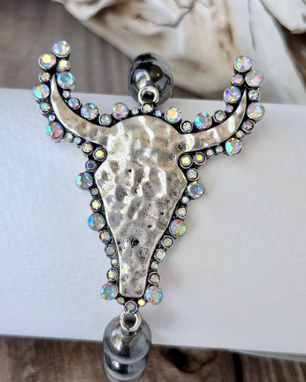 Western Style Pendant Navajo Pearl Stretch Bracelet