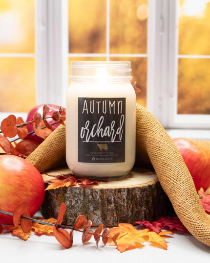 13 oz Mason Jar Fall Candle: Autumn Orchard