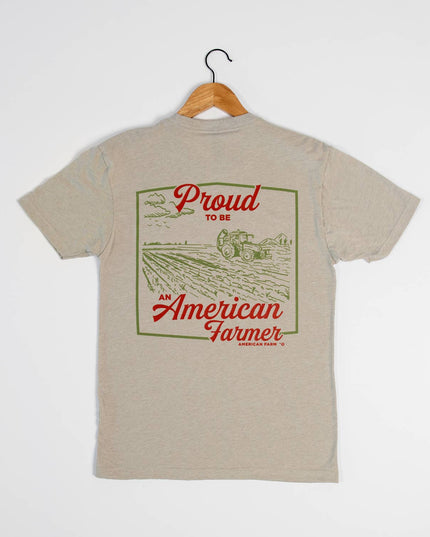Western 'Proud American Farmer' Stone Graphic Tee