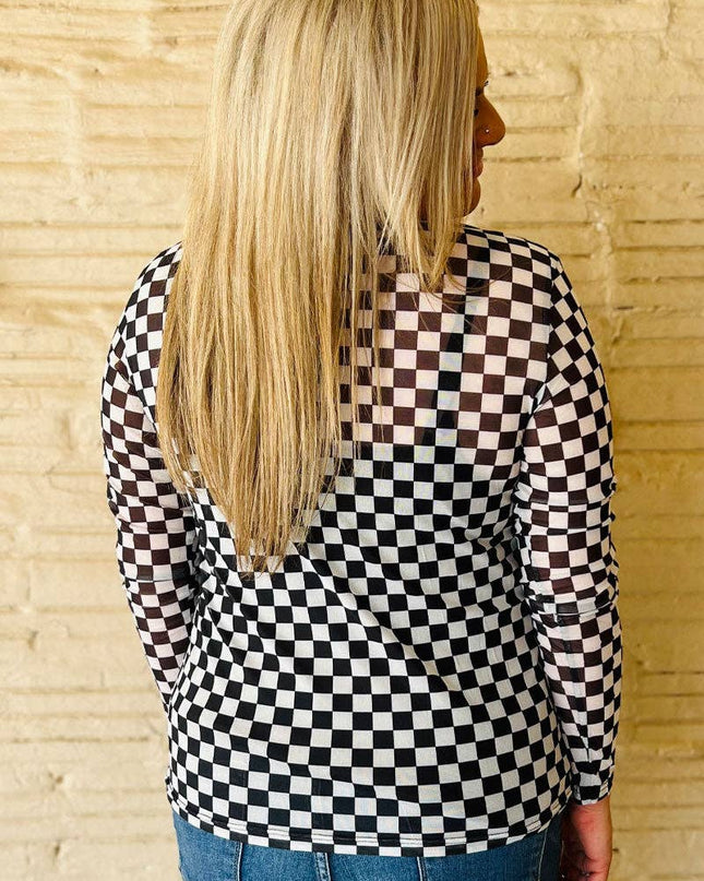 Round The Track Mesh Top