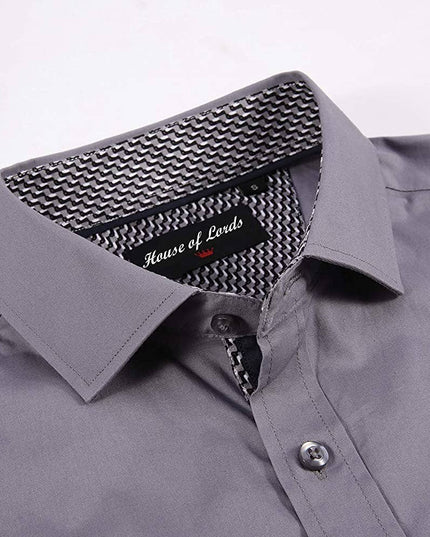 Mens Dress Shirts Long Sleeve Regular Fit Button Shirts-100