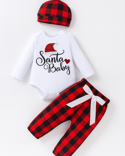 Santa Baby Cotton 3pcs Outfit