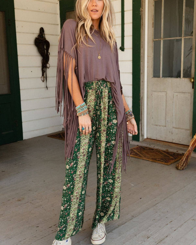 Western Showstopper Fringe Top - Mocha