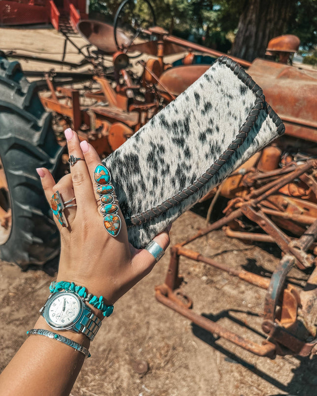 The Elva Cowhide Wallet a Haute Southern Hyde