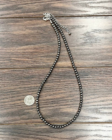 738072, 24" Handmade 6mm Polish Navajo Necklace