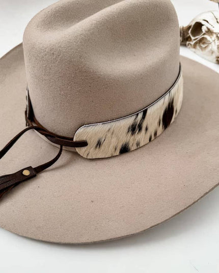 1.65” COWHIDE HAT BAND Leather Hat Band leather ties