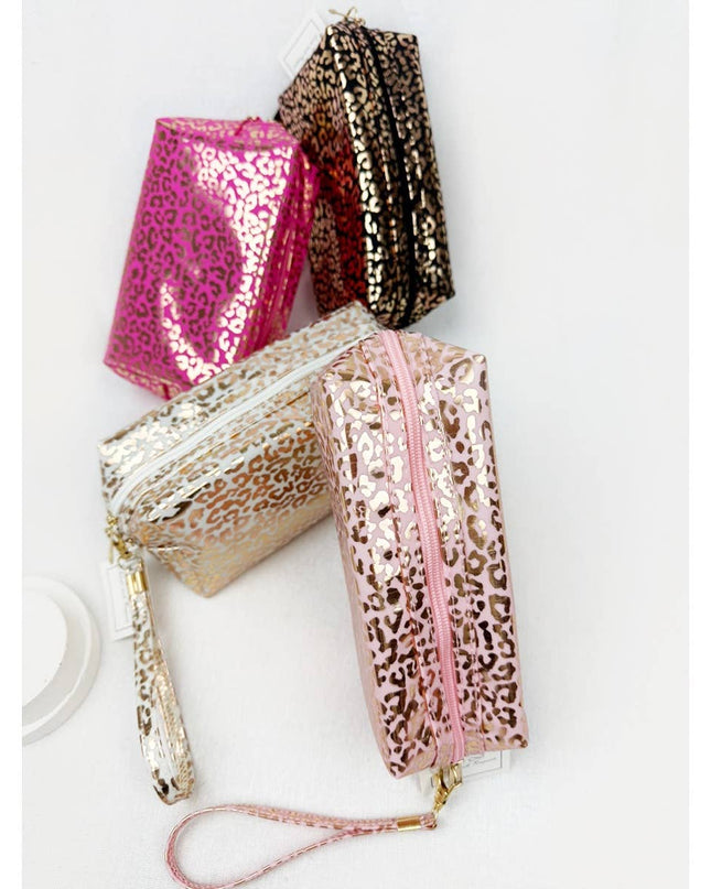 Waterproof Fabric Leopard Pattern Cosmetic Bag