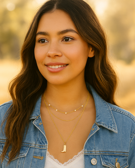 Boot Scootin 3 Layer Western Vibe Rodeo Necklace