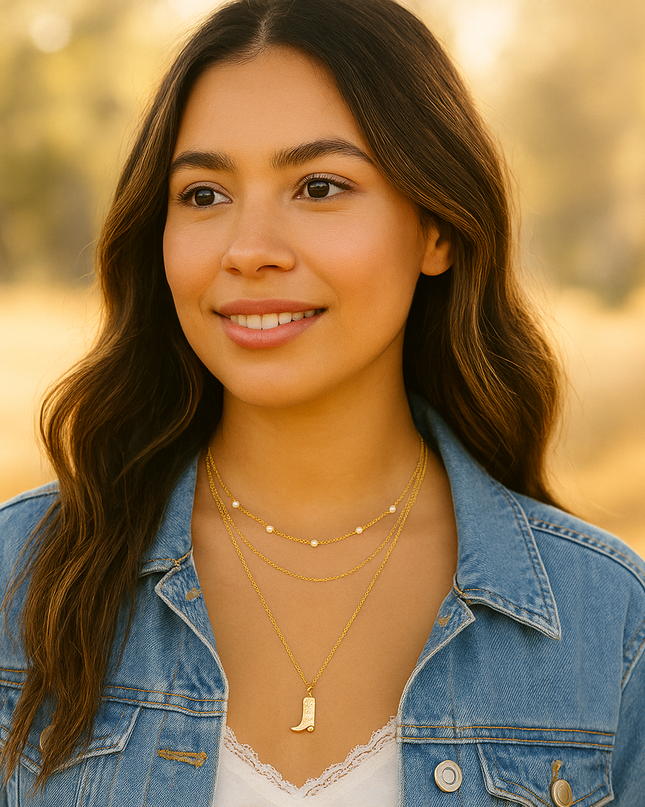 Boot Scootin 3 Layer Western Vibe Rodeo Necklace