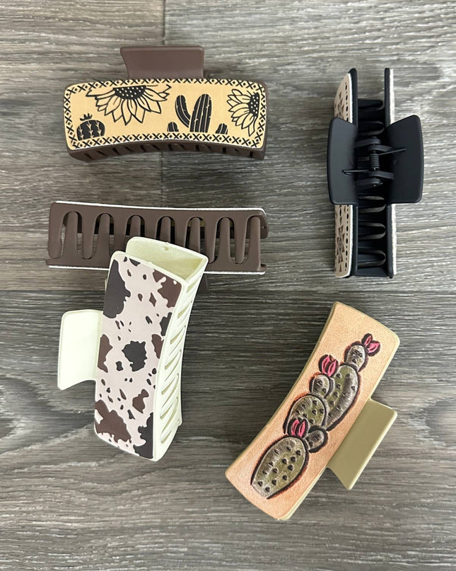 WESTERN PRINT HAIR CLIP