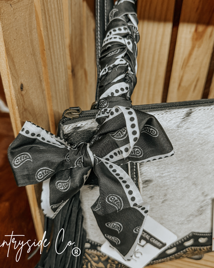 Iris Cowhide Leather Tote Purse