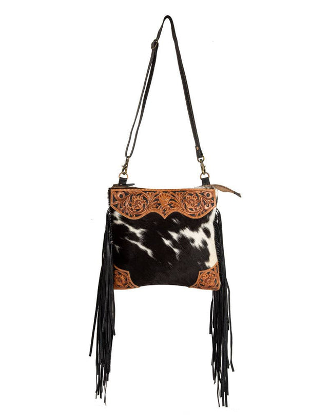 Tumbleweed Trail Fringed Hand-Tooled Bag