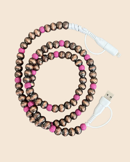 BEADED PHONE CHARGING CABLE 4-IN-1