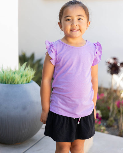 Ruffle Sleeve Little Girl Top