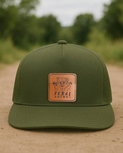 "Feral Animal" Raccoon Trucker Hat for Outdoor Nature Kids