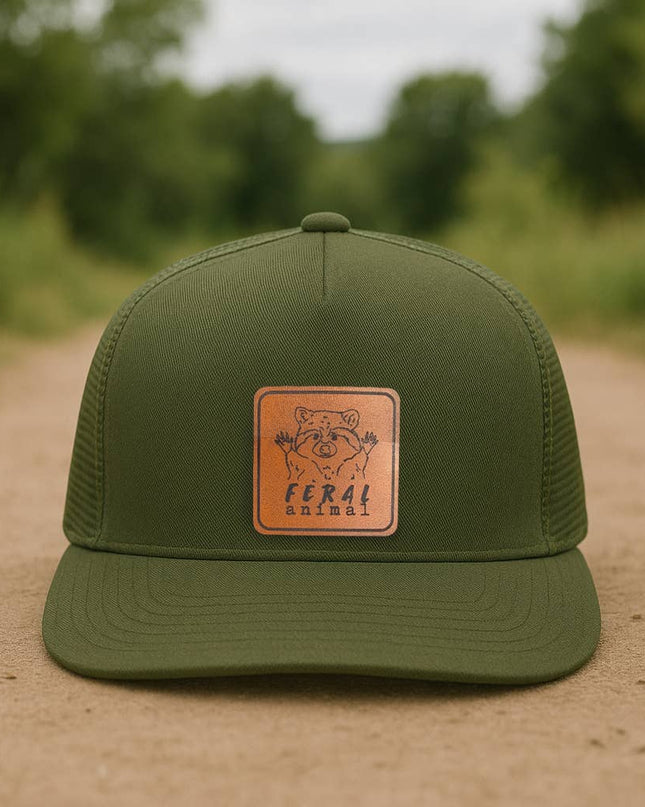 "Feral Animal" Raccoon Trucker Hat for Outdoor Nature Kids
