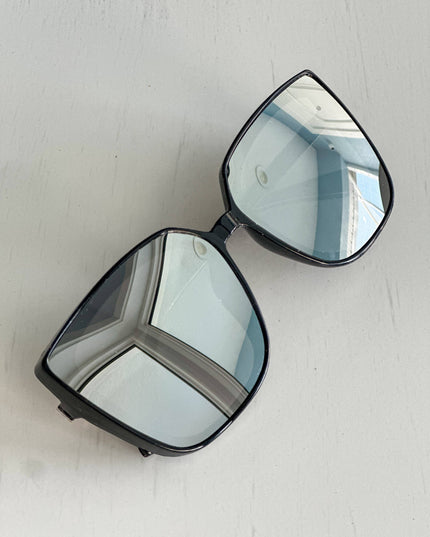 Cleo Cat Eye Sunglasses "Silver"