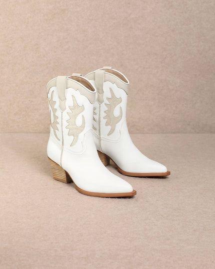 JACKIE WESTERN COWBOY BOOTIES WITH PYTHON ACCENT