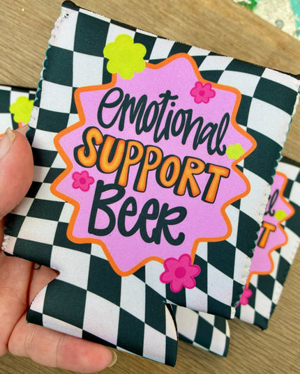 Emotional support beer can koozies