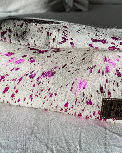 XL Cowhide Western Toiletry Hair Tools Bag Makeup Travel