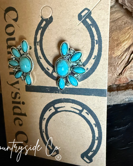 Flower Burst Turquoise Earring