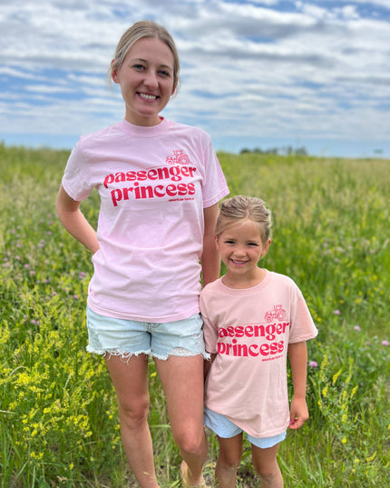Western Graphic ‘Passenger Princess’ Peach Tee Toddler/Youth
