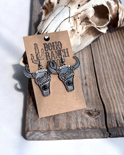 Western Steerhead Howdy Dangle Earrings