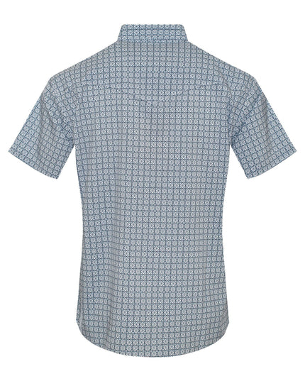 Men's Western Pearl Snap Aztec Print Shirt-MPS110S-1139