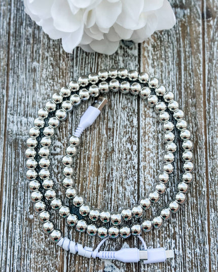 Candy "Silver Beads" 2 in 1 Phone Charger