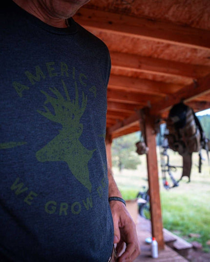 We Grow Deer Tee-Black
