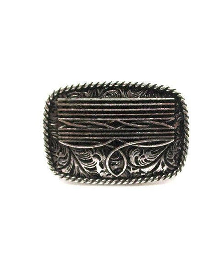 Western Boot Stitch Rectangle Cuff Ring