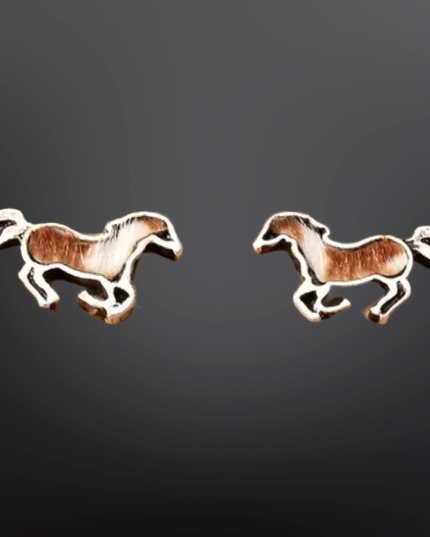 Paint Horse Hair On Stud Earrings