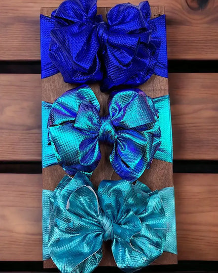 METALLIC BIG TASSEL PRINTED HEADBAND.  HB30M-2