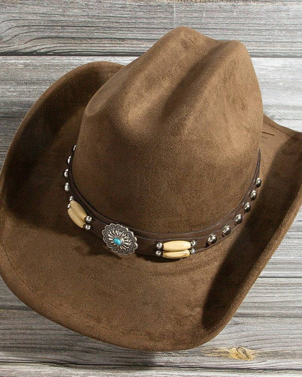 Western Concho Belt Strap Cowboy Hat