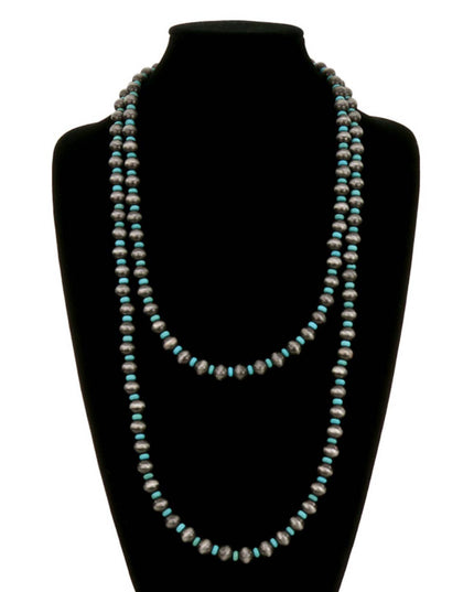 60″ Western Navajo Style Pearl Necklace