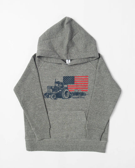 Patriotic Tractor Toddler/Youth Hoodie