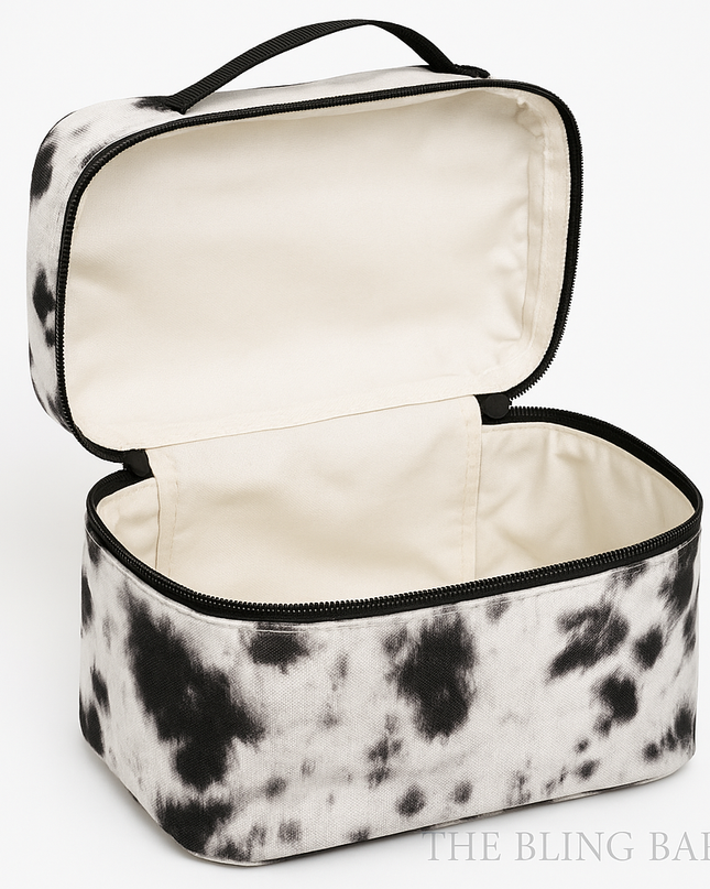 Hide Away Makeup Case — Western Cowhide Travel Organizer