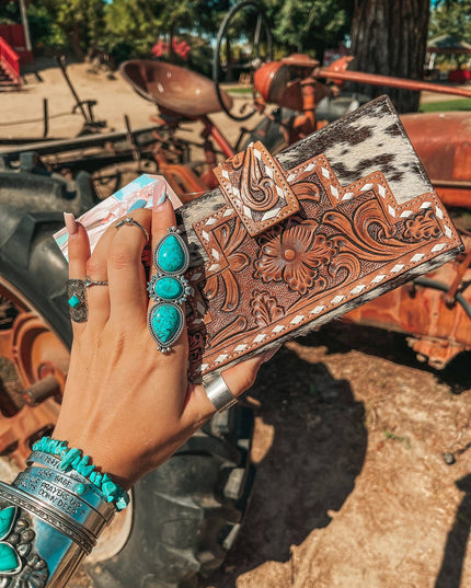 The Lancaster Cowhide Leather Tooled Wallet