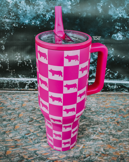 Checked Show Animal 40oz Cup