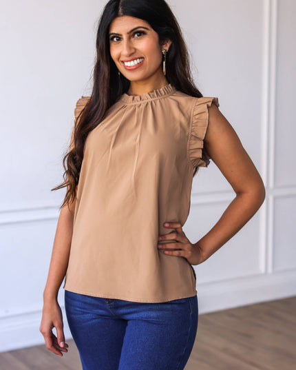 Ms. Honey Blouse, Tan